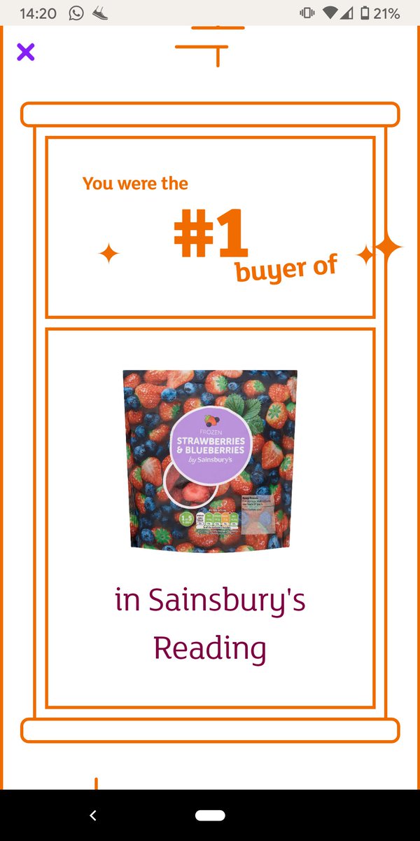 Best achievement of 2020 goes to being the biggest fan of frozen fruit in Reading