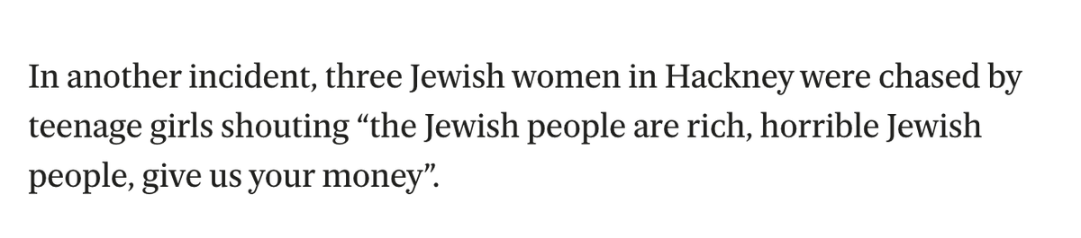 No, the kind of comments that Kelechi made, doubled down on, never apologised for, never play cause violence against women. Huh. Is this that irony thing people keep talking about again?  https://www.standard.co.uk/news/crime/revealed-32-antisemitic-attacks-on-jewish-people-in-one-month-in-stamford-hill-a3366331.html