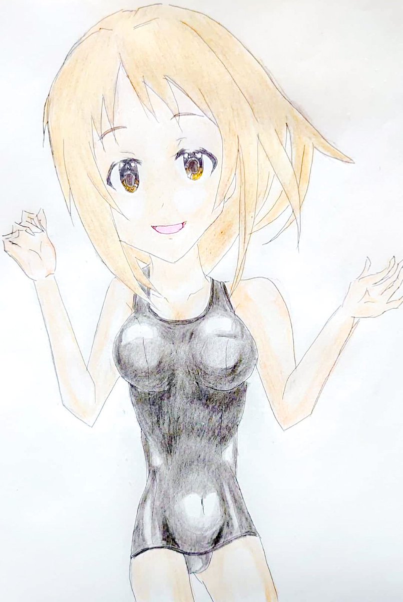 づぎざももみ モバマス版深夜の真剣お絵かき60分1本勝負 モバマス版 三村かな子 三村かな子生誕祭21 三村 かな子誕生日 スク水