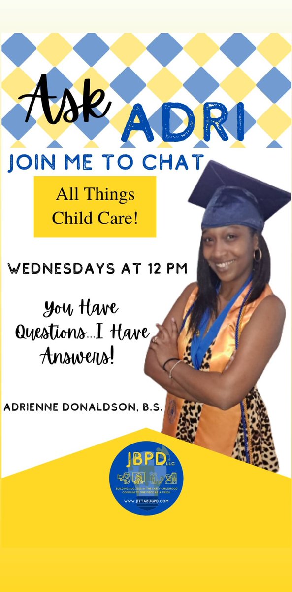 ECChildCareGuru's tweet photo. Join me LIVE today at 12 pm on Facebook and Instagram. Today's topic: New Year New Goals

#ChildCareGuru #JittaBugPD #ChildCareHelper #ChildCareConsultant https://t.co/fA8rWVxh0t