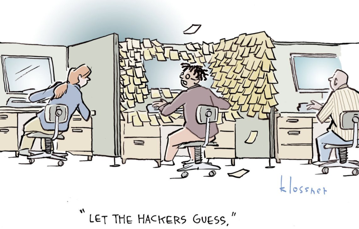 CNIweb's tweet image. This is one way to store #passwords... Try something more secure like KeyPass, 1Password or LastPass to securely store all of your account usernames and passwords in one safe place.
#NewYearNewPassword #PasswordHacks #CyberSecurity