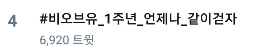 BOfYouTr's tweet photo. WeLoveYou
#BOfYou_1st_Anniversary
Happy1stAnniversaryB.O.Y
#비오브유_1주년_언제나_같이걷자

Güney Kore trendlerinde 4. sıradayız!!! https://t.co/OOBBGXFV8A