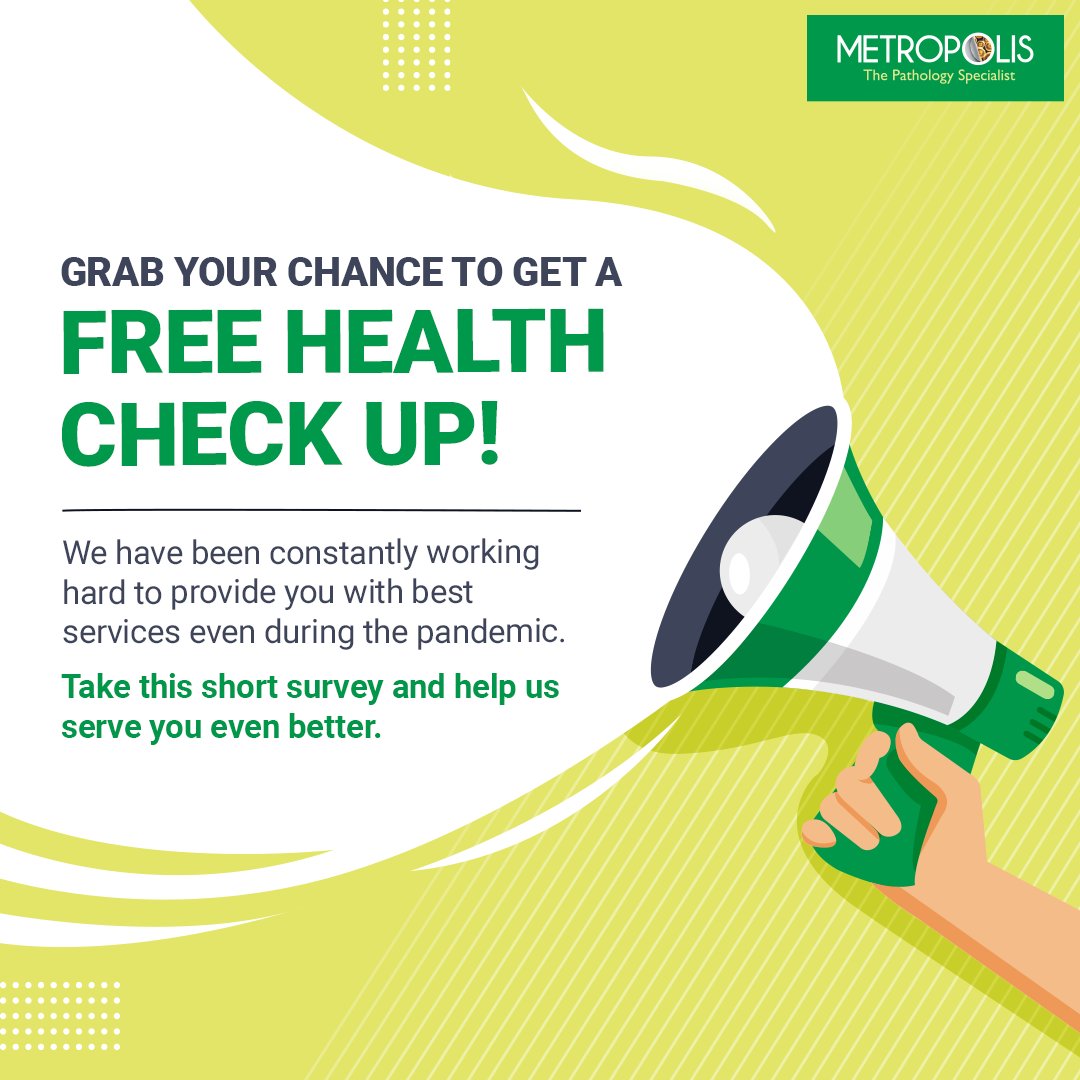MetropolisLab's tweet image. With a lot of things on pause, we haven't stopped. It has always been our priority to provide the best service, so please take out a few minutes, fill the form &amp;amp; help us serve you better. To take the survey, click bit.ly/TakeTheSurveyT…

#MetropolisLabs #InnerHealth #Pathology
