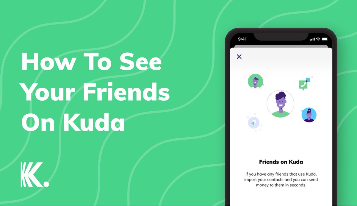 joinkuda's tweet photo. For quick and free transfers every time, find your friends on Kuda!

1. Get the new Kuda update on the App Store or Google Play. 🆕

2. Follow the directions in the images to connect your phone contacts.👇🏾 https://t.co/n5CQxFhOKv