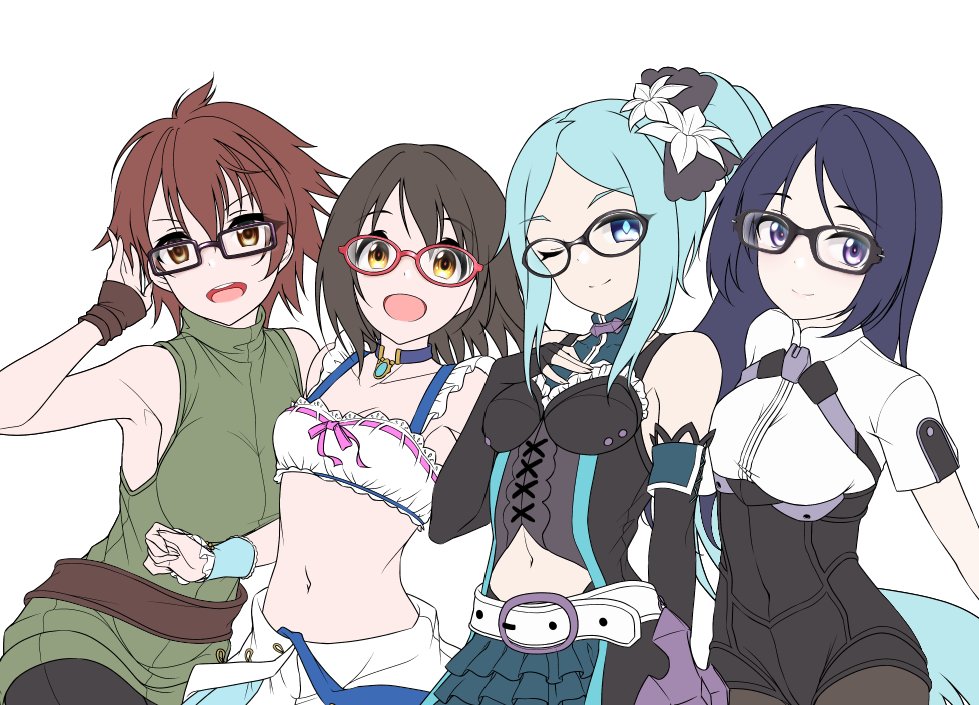 やっとこさ色乗せ四人分終わった だがまだだ まだ終わらんよ Ka きろあんぺあ のイラスト