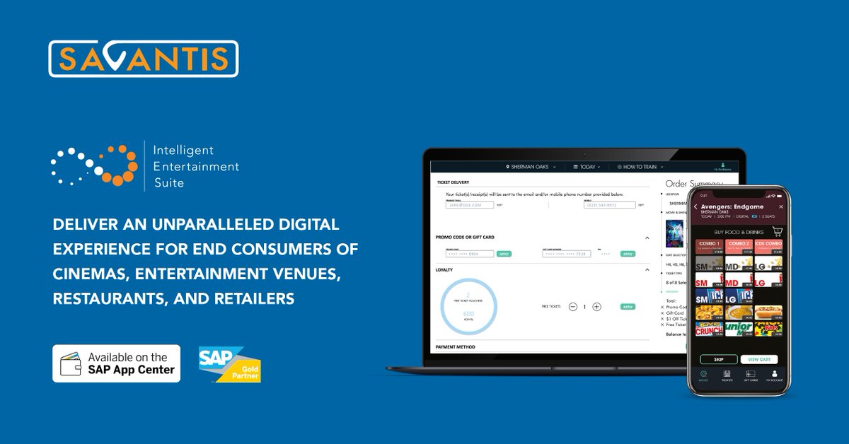 SavantisLLC's tweet photo. Make informed decisions with real-time analytics & drive modern #digital experiences for consumers in #cinemas, #entertainment, #restaurants, & #retail https://t.co/u1xU4LHG7h
#Savantis #SAP #business #customerexperience #customerjourney #data #omnichannel #intelligententerprise https://t.co/CsDM19pz17