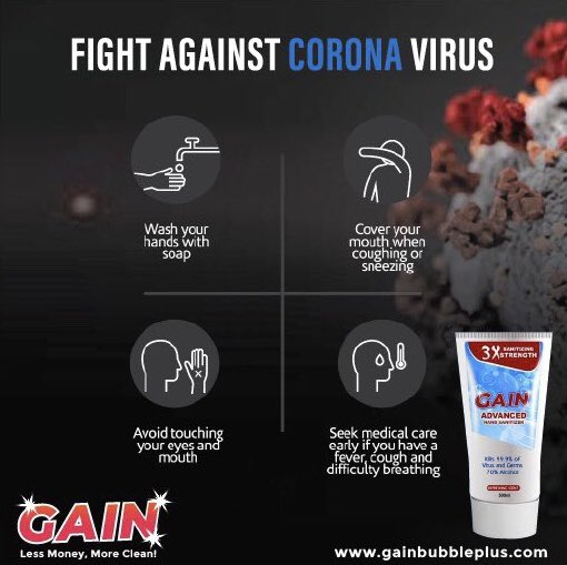GainBubblePlus's tweet photo. #PlayYourPart

Mask Up &amp; stop the spread of Covid-19. Wash your hands with soap and water for at least 20 seconds.

Stay home, Stay safe! https://t.co/My9ZtrCCRm