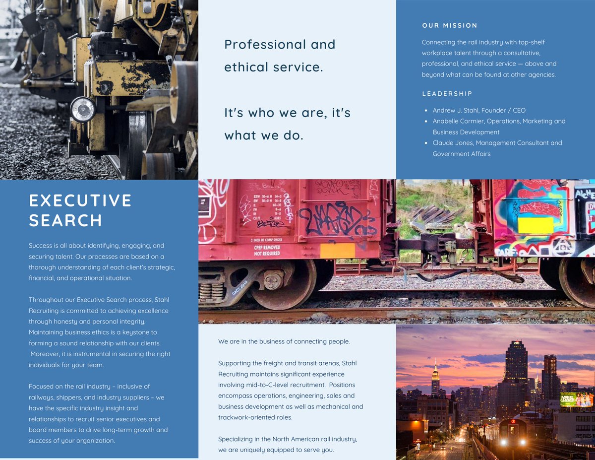 stahlrecruiting's tweet photo. #2021 is on the "right track" & we are looking forward to serving you with #honesty #integrity & #ethics Contact us: info@stahlrecruiting.com #executivesearch #freight #transit #railsuppliers #MOW #construction #engineering #railwaysignalling #railwaysystems @AnabelleCormier https://t.co/e1e34ZAJt7