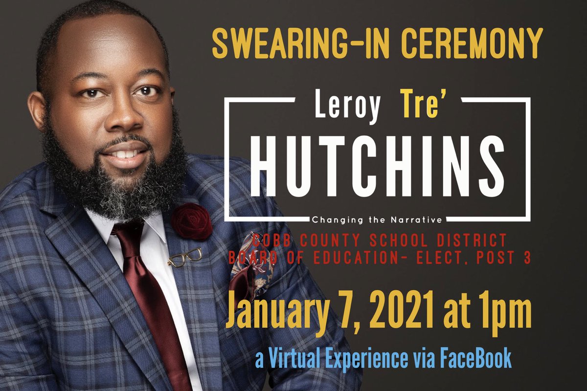 Tre 4 Cobb Schools (@tre4cobbschools) on Twitter photo Join us virtually as we are sworn in to serve the children of Cobb County! Join us virtually as we are sworn in to serve the children of Cobb County!