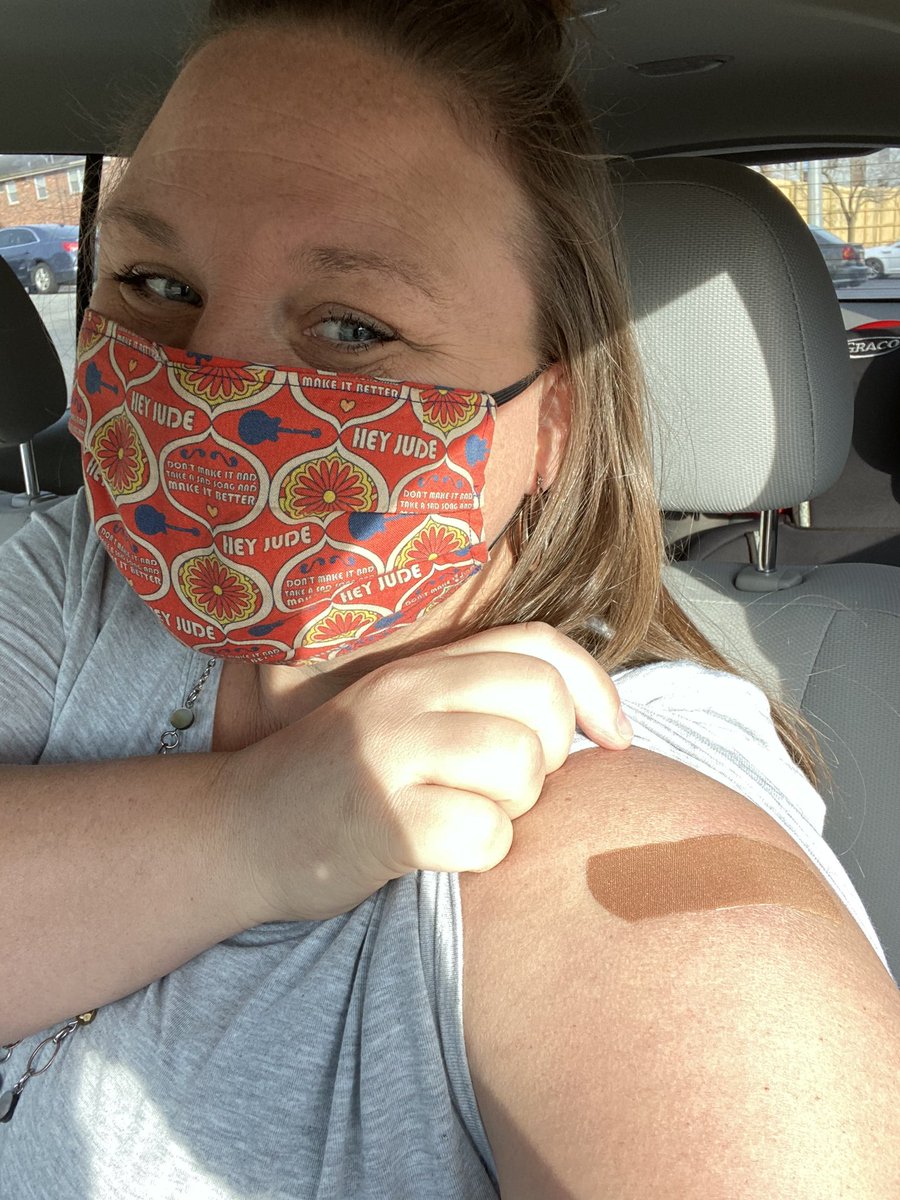 amydawn77's tweet photo. Such a happy day!! This is what the road to recovery looks like! #letsdoashot #CovidVaccine #WearYourMask https://t.co/KqqGM4b2zt