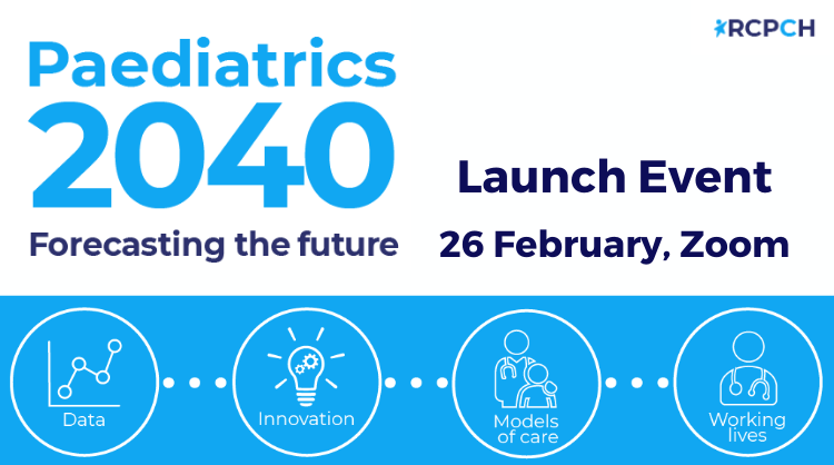 Paediatrics 2040 launch event: Join us in a virtual event to celebrate and discuss the conclusions of our vision for the future of paediatrics in the UK. bit.ly/Paediatrics-20…