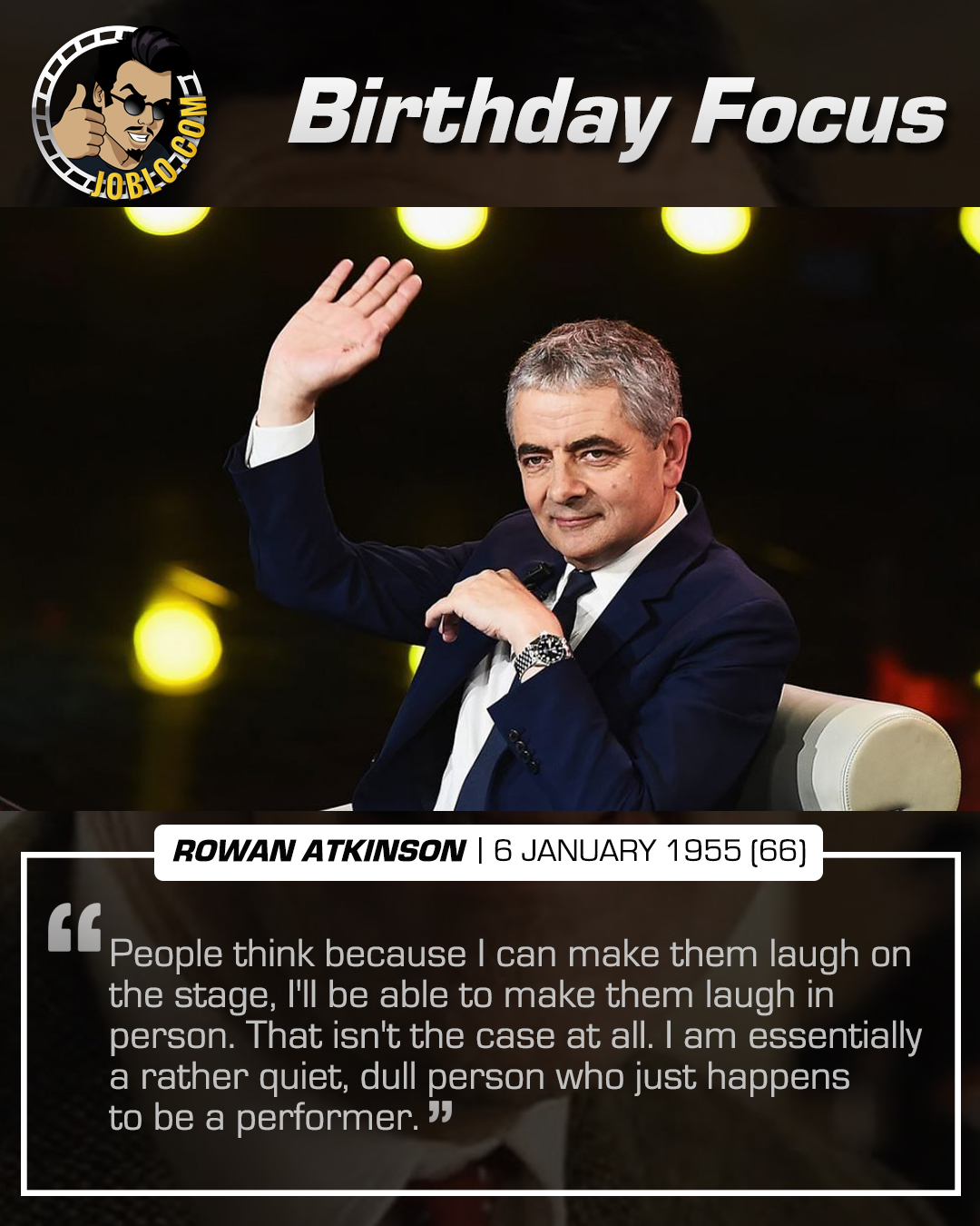 Happy 66th birthday to the hilarious Rowan Atkinson! 