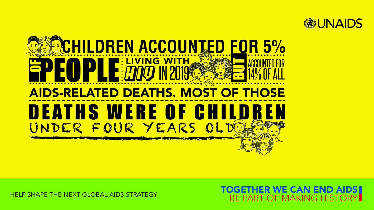 UNAIDS's tweet image. The #GlobalAIDSStrategy 2021 – 2026 aims to close the most glaring gaps of the response, such as paediatric HIV. 

Read the draft strategy 👉🏾 bit.ly/39UDvYU