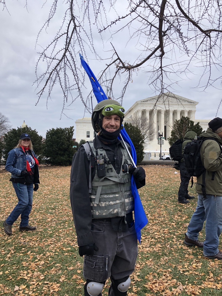 This Trump supporter’s kit includes Pepe the Frog goggles