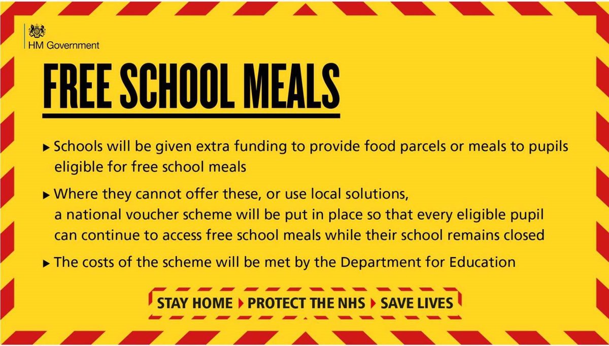 Families entitled to free school meals will be offered food parcels or vouchers