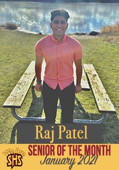 Schaumburg High School is proud to recognize Raj Patel as January 2021 Senior of the month!
Congratulations Raj! 🏆⭐️
Visit Raj's page to read more about his achievements:
adc.d211.org/Page/8096
#GoSaxons #WeAreSHS #SHSsaxonStrong #SaxonActivities #TheBurgSHS #SHSsaxon_Library