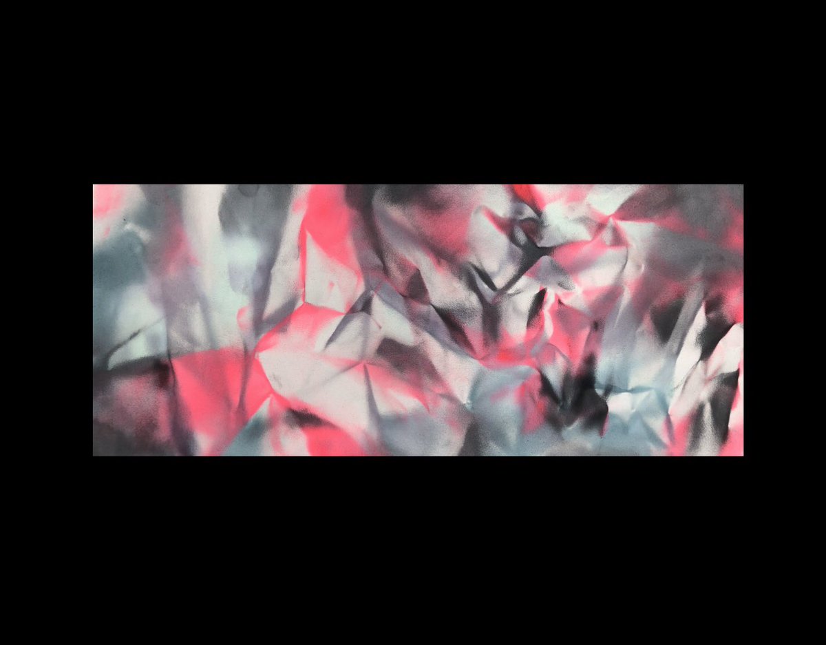 R_J_Miskines's tweet photo. N133 2021, spray on canvas, 15"x38" first painting on the new year https://t.co/lovh6CGIvj