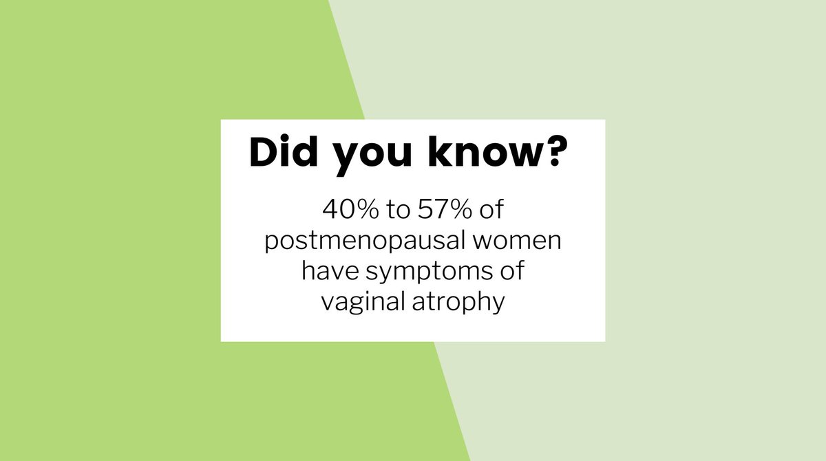 Gynatrof's tweet photo. Although individual experiences can differ drastically, women in postmenopause are much more likely (40%-57%) to experience vaginal atrophy than women before menopause (15%)

#Menopause #Postmenopause #WomensHealth https://t.co/lSKSHKrhAU