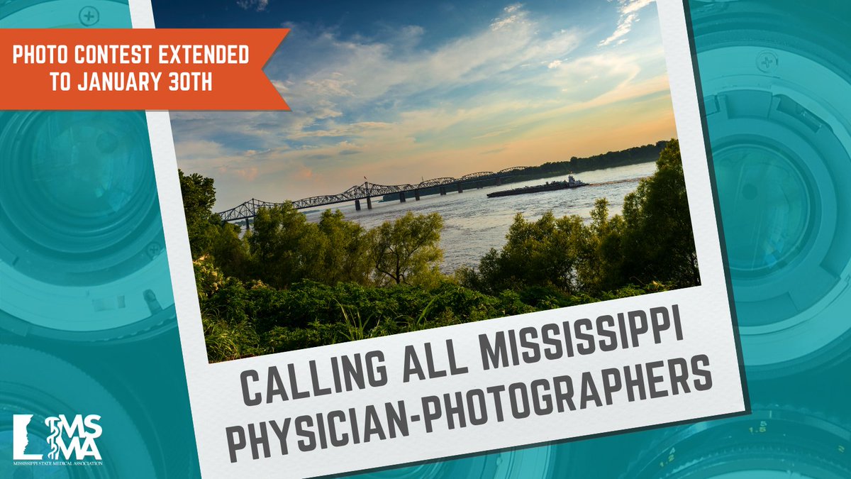 MSMA1's tweet photo. Great news! Our #CoverPhotoContest deadline has been extended through the end of this month! Your photography or original artwork could be the next cover of the Journal of the Mississippi State Medical Association! Enter by Jan. 30th. Visit https://t.co/FhdQdXl3uG for more info! https://t.co/EEj9QeKRoQ