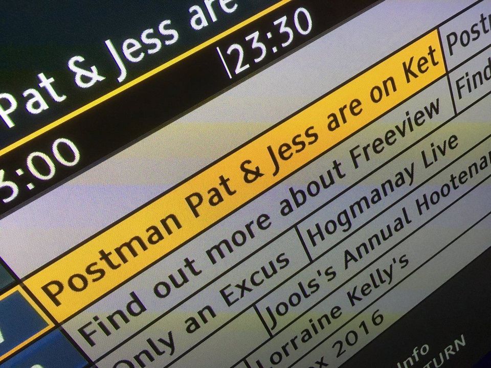 show listing: "postman pat & jess are on ket" (cuts off at that point!)