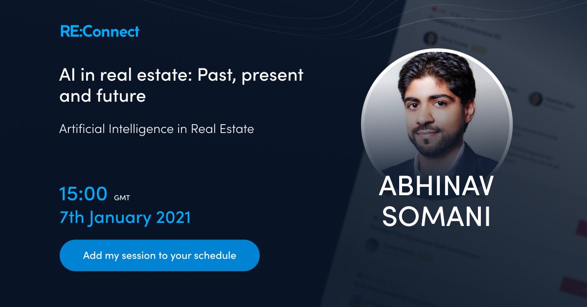 Join <a href="/AbeSomani/">Abhinav Somani</a> tomorrow at RE:Connect, a free event for real estate professionals across the globe from <a href="/unissu_global/">Unissu</a> . <a href="/mrisoftware/">MRI Software</a>  is proud to be the Pillars of Digital Transformation channel sponsor! 

Learn more and sign up here: buff.ly/38ku9Do

#proptech #AI
