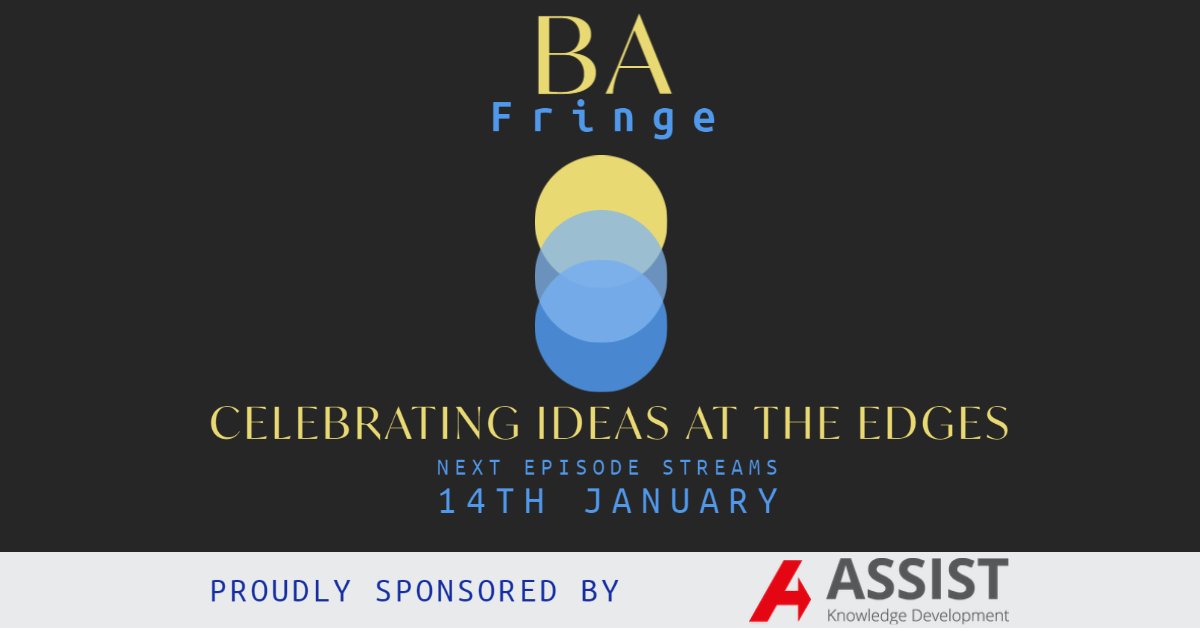 We're pleased to announce <a href="/AssistKD/">AssistKD</a> are sponsoring S2E1 of #BAFringe.  There's a packed agenda: 
✔Moving from a BA to Senior BA
✔Service Design
✔Mentoring
✔Digital Literacy

Free...Register now: Places filling fast 😃

#baot #businessanalysis <a href="/akddeb/">Debra Paul</a> 

us02web.zoom.us/webinar/regist…