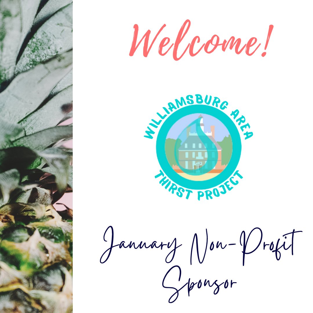 WelcomeBasket's tweet photo. We are so happy to welcome @wathirstproject as our January Non-Profit Sponsor! This teen student-run nonprofit group works with the Thirst Project to raise funds and awareness to end the water crisis! Check out their Instagram or website to learn more! 
#nonprofit #WilliamburgVA https://t.co/PXvBzudx0n