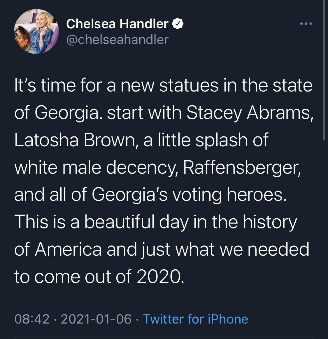 Weird fetishistic idolization with a bonus display of totally not understanding any of the organizing work that Abrams and Brown actually do by also idolizing a Republican who has been actively involved in the voter suppression they’re fighting. Seriously. Not this!