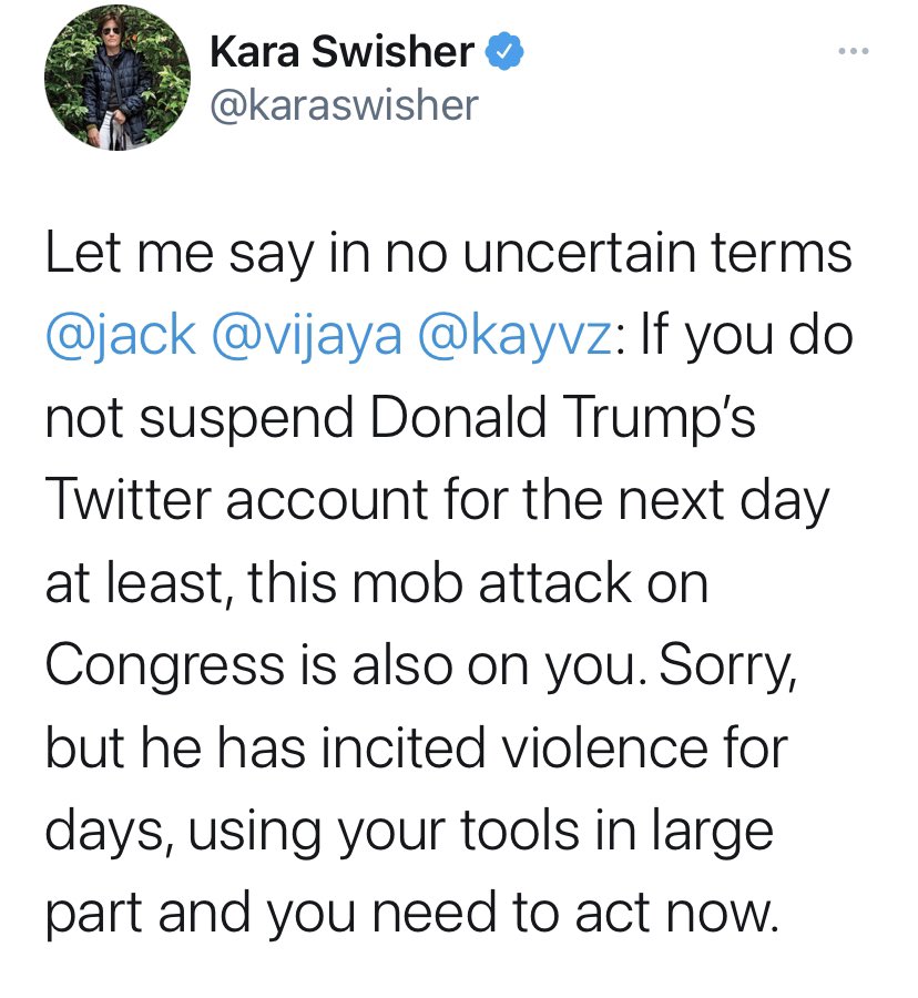 Calls for Twitter to suspend Trump for using the platform to incite violence  #MarchForTrump