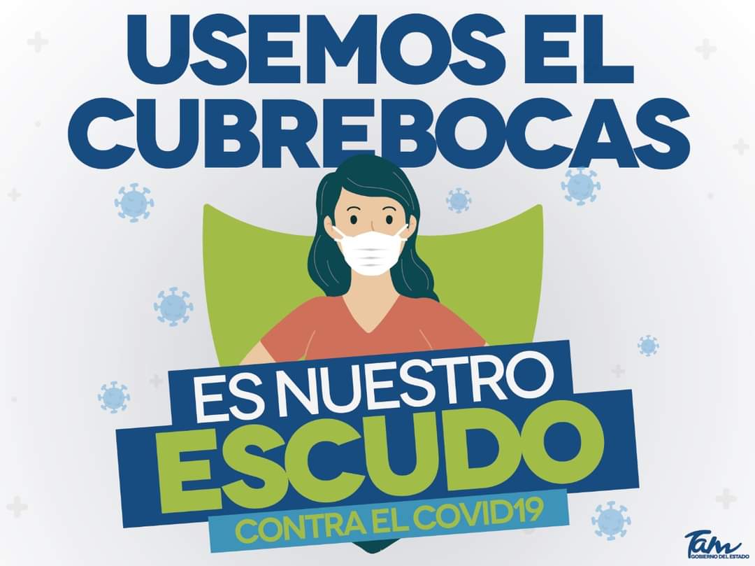Usa el #cubrebocas en cualquier espacio público, recuerda que gran parte de los casos de #COVID19 son ocasionados por pacientes que no presentan ningún síntoma (asintomático).

#NoEvadasLaRealidad #QuédateEnCasa #HazQueValgaLaPena #PorTuSaludViveMás #TiempoDeTodos