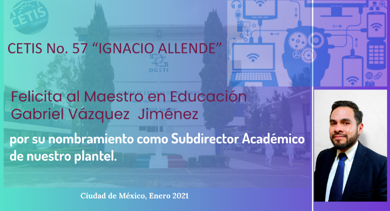 CETIs57's tweet photo. Felicidades a nuestro nuevo subdirector académico #CETIs57 🎊🎉🎊 https://t.co/DcYHCopRBs