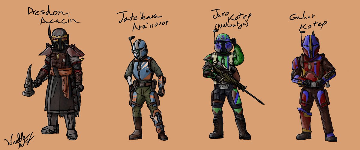 wulfeart's tweet photo. Just some Mandos I've been working on.
#StarWars #Mandalorian #fanart #art https://t.co/gbQXSpejmx