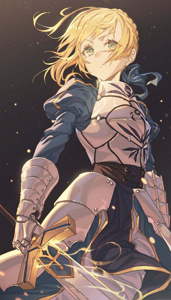 Fate - Saber (spoilers)You should read the thread below 1st for her backgroundSaber from Zero to Stay Night (Fate, Unlimited Blade Works, Heaven's Feel) is probably one of the more unique characters in the medium, regardless of how many creators try to copy her face aesthetic.  https://twitter.com/NicholasKatsik2/status/1346488009131225088