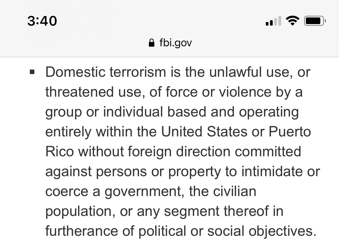 erinjohnson24's tweet photo. Straight from the FBI. Let’s stop calling them protestors. https://t.co/Hg9CVpxMuH