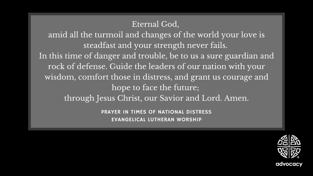 ELCAadvocacy's tweet photo. We are praying for legislators, Capitol staff, Capitol Police, journalists and all in harm’s way and pray for all trying to preserve peace today. https://t.co/XOeuOQmpgn