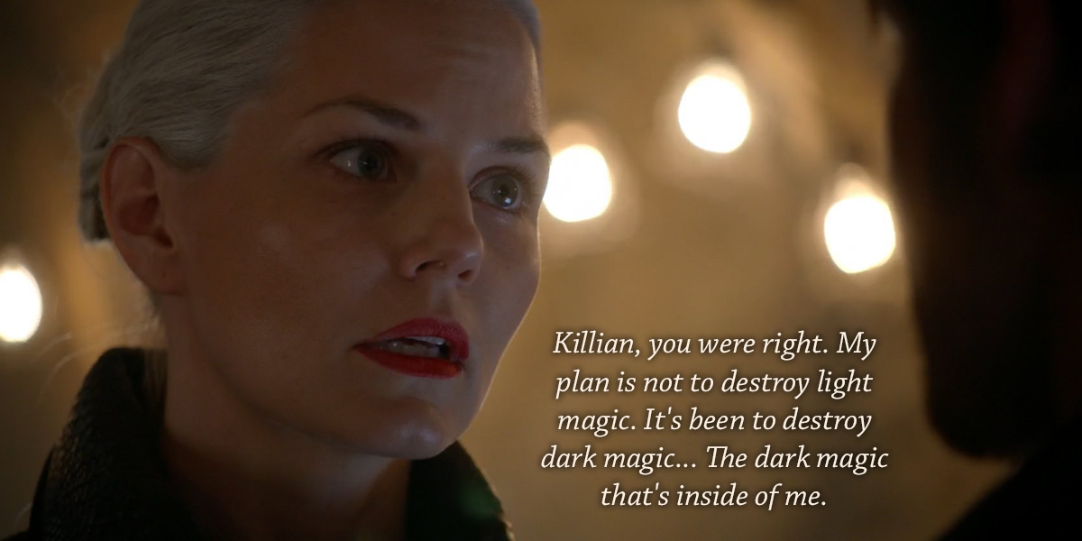 One gave up on her.One never doubted her motives. He may have struggled with his love being consumed by the same evil as that of his arch enemy but he never gave up on her.