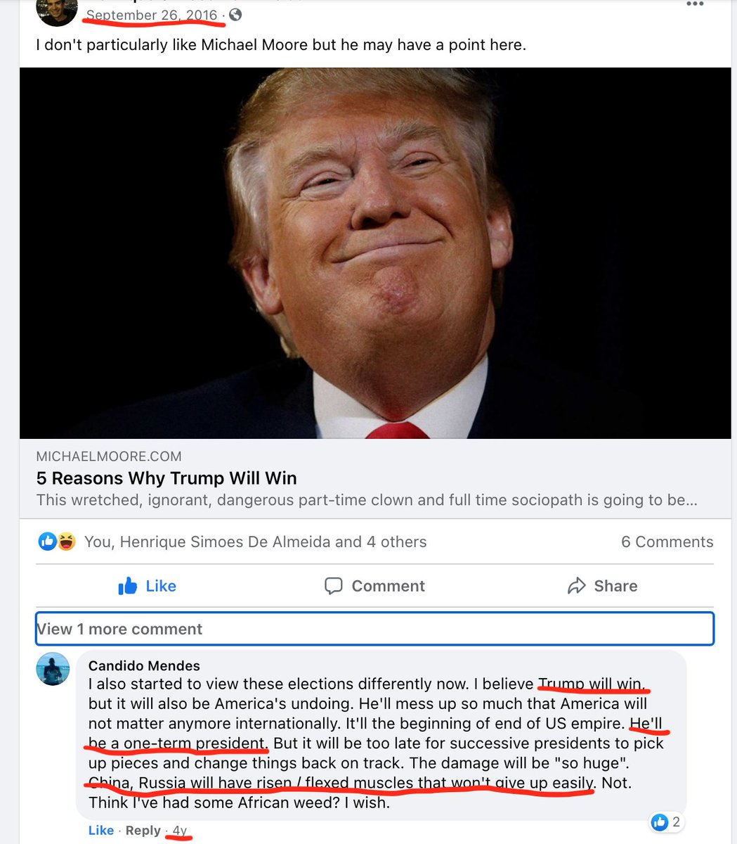 BizCandido's tweet photo. I, from outside, predicted the "rise" of #Trump   one month, 7 days before the vote in 2016. I predicted single-term presidency before it began... and the "chaos" also.
#OneTermTrump  #America  #USA #PresidentTrump #predictions https://t.co/KSwkrnqwTm