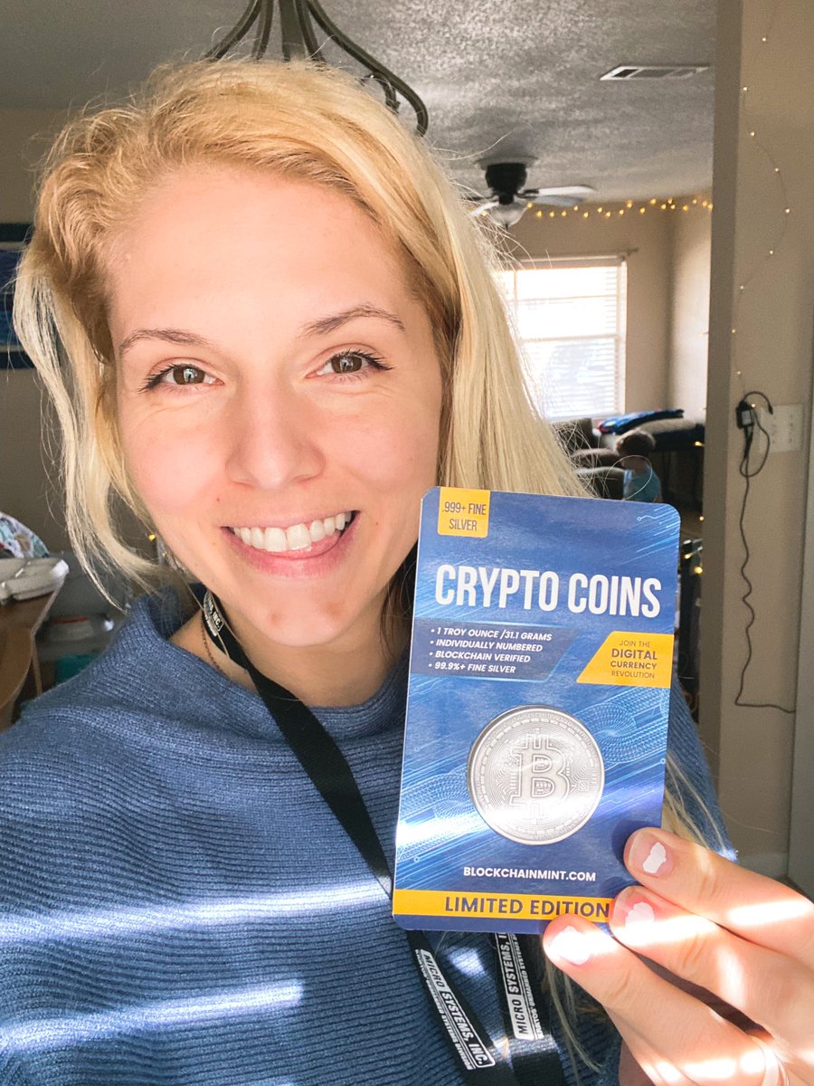 heyJamieLynn4's tweet photo. My husband got me the perfect Xmas present that got delayed in the mail. He knows me! #btc #Bitcoin #cryptomomma https://t.co/IQw3k8h3ju