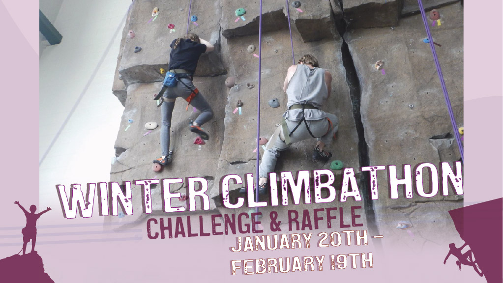 To kick off our #WallWednesday we are introducing our Winter Climbathon Challenge beginning January 20th!! How many pitches can you send this winter? Start practicing now.