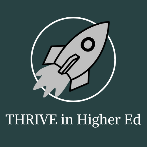 Markhofer's tweet photo. I just launched a new #podcast - THRIVE in Higher Ed - focused on #experimenting and #innovation in #highered through small hacks and quick wins for #productivity, #edtech, #teaching and more. Give it a listen if you're interested - https://t.co/UPdC4sYYw4 https://t.co/Yikkf7r4Fu