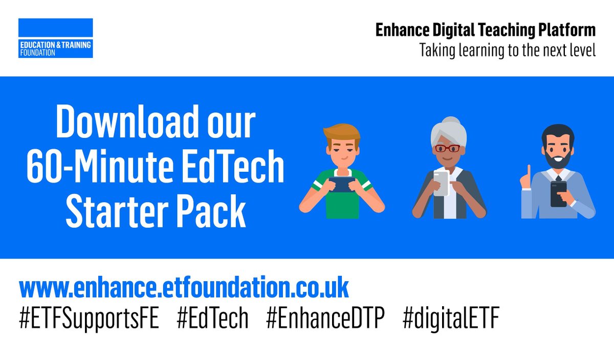SocietyET's tweet photo. ποΈ For help starting out with use of #technology in your teaching to support remote working, try our free β60-Minute Starter Pack for EdTech Trainingβ β¬οΈ
https://t.co/qyLYNRWe6v
#ETFSupportsFE #EdTech #WFH #teaching #digitalETF https://t.co/NJ2TwdVKoF
