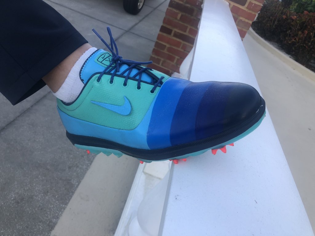 chantel_mccabe's tweet photo. Speaking of different on the golf course @sownyeti359 was rocking these yesterday. Designed by @RossBeal 👀 https://t.co/PSLLeCcRyj