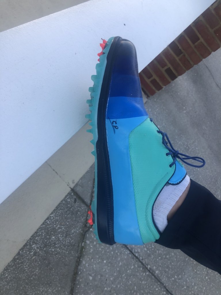 chantel_mccabe's tweet photo. Speaking of different on the golf course @sownyeti359 was rocking these yesterday. Designed by @RossBeal 👀 https://t.co/PSLLeCcRyj