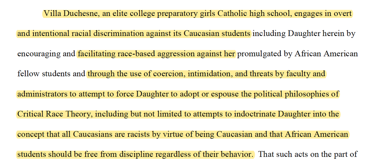 2) Students were told that all white people are racist because they're white, and that black students should "be free from discipline regardless of their behavior."