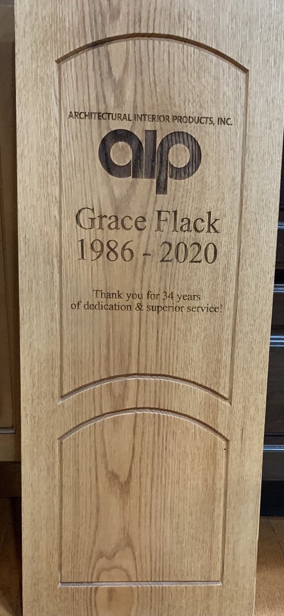 aip_inc's tweet photo. Thank you Grace Ann Flack!  34 years of loyalty and excellence in a difficult field – and you made it look easy.  Congratulations on your retirement! https://t.co/uAZFqVwohK