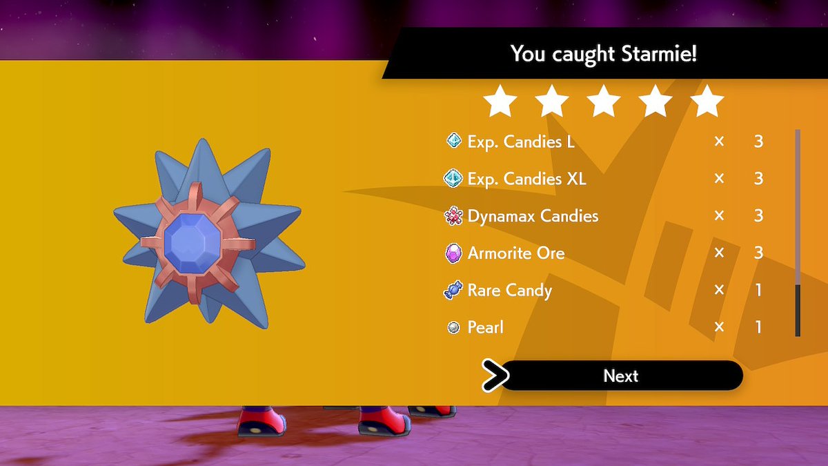 ShinyLogSwSh's tweet photo. First shiny of 2021! Starburst the Starmie! 
#pokemon #shinypokemon #swordandshield #shinyhunting #nintendoswitch #pokemonsword https://t.co/PnIGzEhYv7