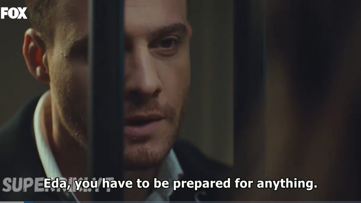 Another very good scene in this episode was the scene of Eda and Serkan in prison. I really don't understand why they cut the kiss. Editing damaged the script for this scene.  #sençalkapimi