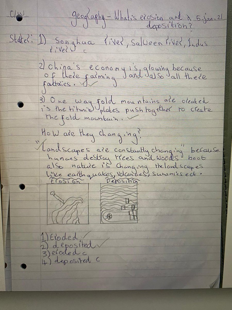GeogEcco's tweet photo. Great examples of Y7 and Y8 work produced in live lessons 🤩 https://t.co/Vn4JngzlHk