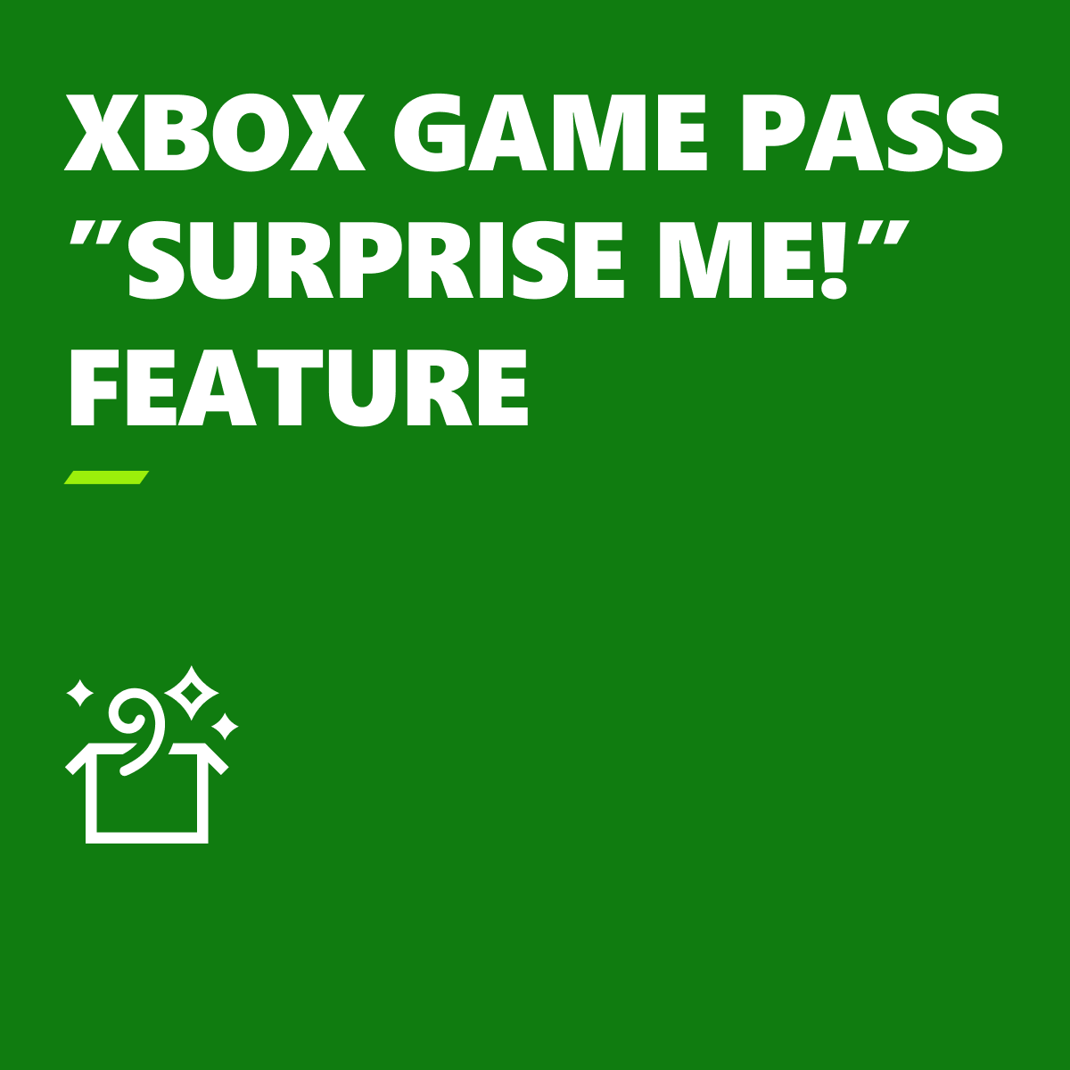 Xbox Game Pass "Surprise me!" Feature