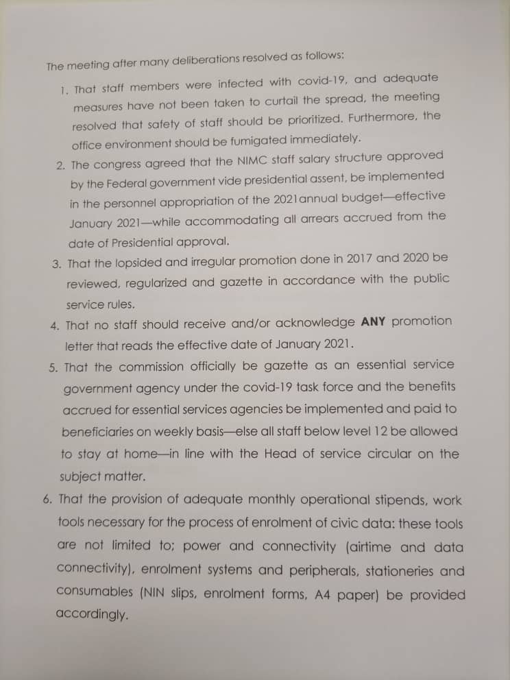 BuBabaAhmed's tweet photo. The National Identity Management Commission Union finally shutdown all ENROLLMENT and work in the commission nationwide after ejecting all applicants and lockdown the gate of the Commissions HQ in abuja.
@DailyPostNGR @daily_trust @DrJoeAbah @DrIsaPantami @MobilePunch @tvcnewsng https://t.co/EStr8vhwkm